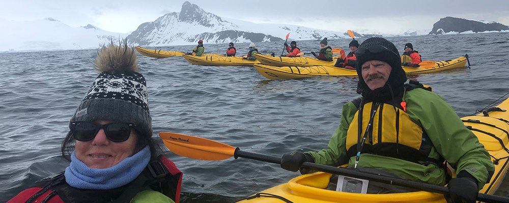 Antarctica - Just a Pile of Ice and Birds - The Wise Traveller - Kayaking at Cierva Cove